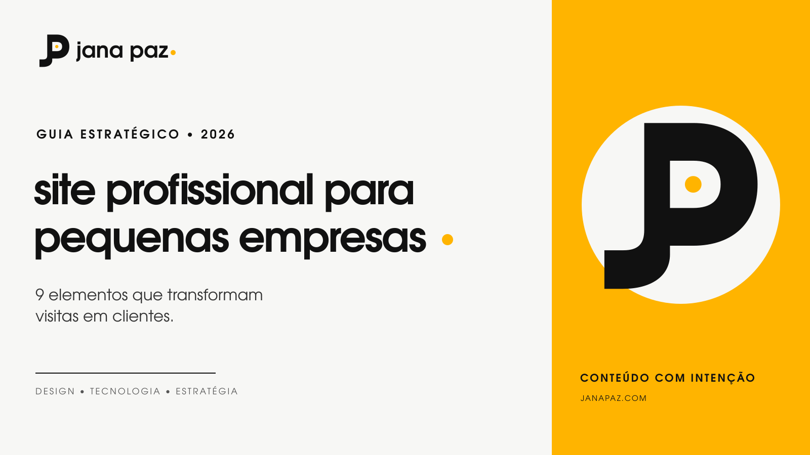 Capa do artigo Site profissional para pequenas empresas